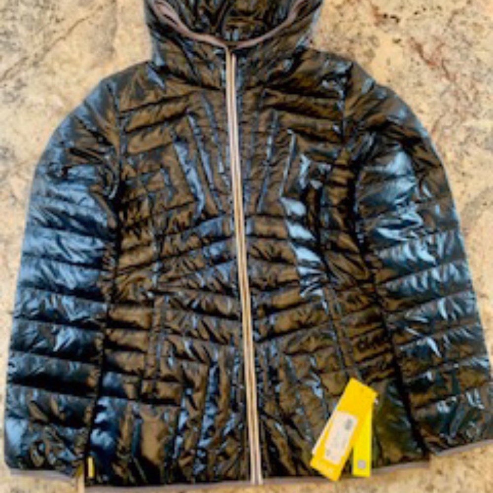 NWT Hooded Black Puffer Jacket Lole Size L